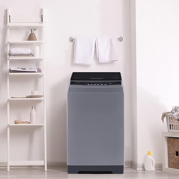 COMFEE’ Washing Machine 2.4 Cu.ft LED Portable Washing Machine and Washer Lavadora Portátil Compact Laundry, 8 Models, Environmentally Friendly, Child Lock for RV, Dorm, Apartment Magnetic Gray-Ruum Studio Home
