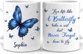 Hyturtle Personalized Inspirational Butterfly Mug - Butterfly Gifts For Women Lovers - Animal Gift For Bird Lover Her - Bird Gifts For Mom on Mother Day - Custom Coffee Cup Ceramic Mug 11 Oz 15 Oz-Ruum Studio Home