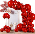 130pcs Ruby Red Balloons Different Sizes 18" 12" 10" 5" Dark Red Latex Balloon Garland Arch Kit for Birthday Baby Shower Graduation Wedding Valentine's Day Christmas Party Decorations-Ruum Studio Home