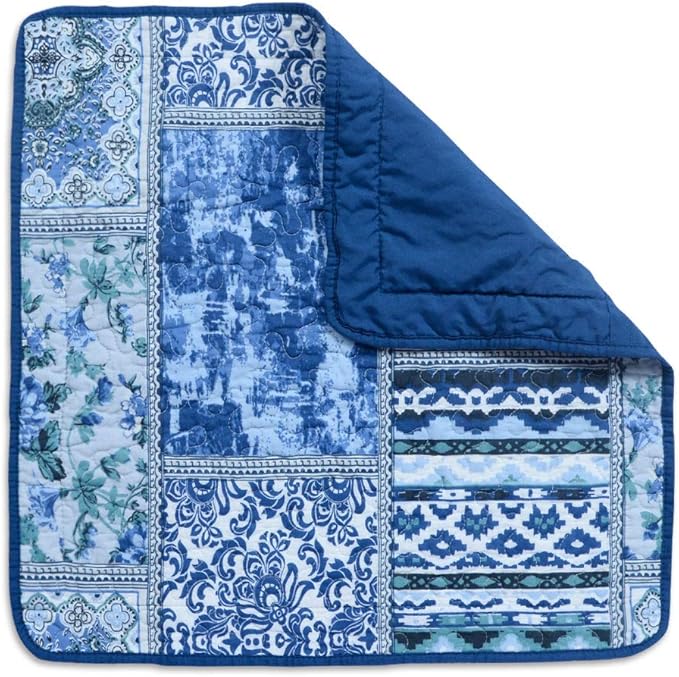 NEWLAKE Blue Classic Bohemian Style Cotton Throw Pillow Covers (2 Pieces, 18X18 Inch)-Ruum Studio Home