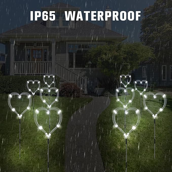 8 Pack Outdoor Solar Garden Lights, Firework Lights Solar Powered 8 Modes, Solar Landscape Lamp Outside Decor with Remote Control,120 LED Waterproof DIY String Lights for Yard Pathway Decoration-Ruum Studio Home