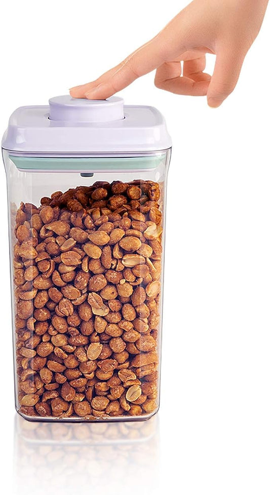 BopTop (1pc - 2000ml) Airtight Food Storage Container – Mechanical Silicone Seal Canister - BPA-Free - 2Qt-Ruum Studio Home