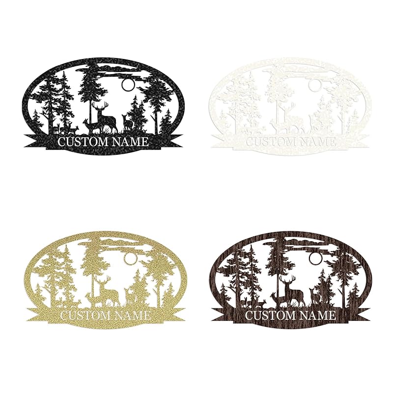 Personalized Deer Metal Cabin Sign | Custom Metal Sign | Personalized Camping Signs | Deer Hunter Gift | Custom Signs Outdoor Metal | Custom Family Name Sign | Cabin Decor | Porch Sign-Ruum Studio Home