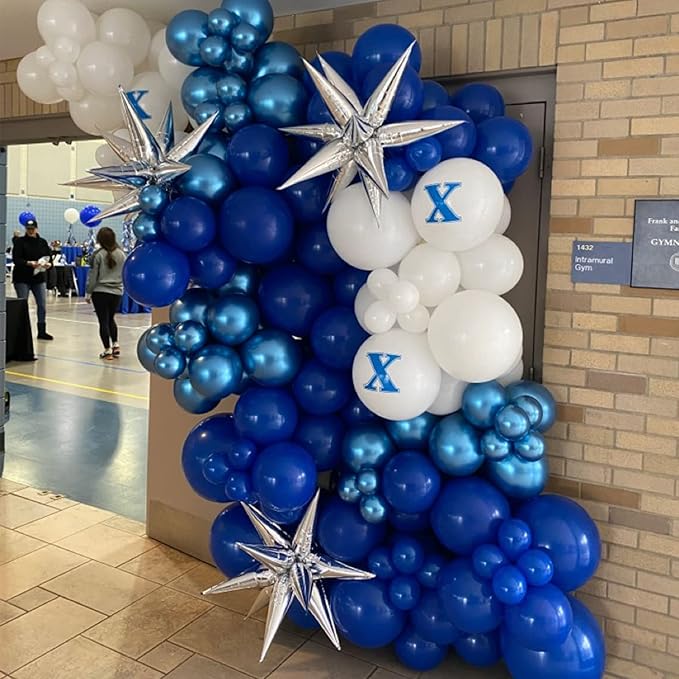 130pcs Royal Blue Balloons Different Sizes 18" 12" 10" 5" Party Latex Balloons for Birthday Graduation Baby Shower Anniversary Nautical Party Decorations-Ruum Studio Home