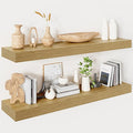 Heimlove Floating Shelves for Wall 36 Inches Long,9.3" Deep Oak Floating Shelf Set of 2,Wall Mounted Shelves for Bathroom Bedroom Living Room Kitchen Office,Shelf for Books Storage,Home Decor-Ruum Studio Home