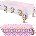 16Pcs Unicorn Tablecloths for Birthday Party, Unicorn Plastic Table Cover Disposable Party Table Cloths, unicórnio Festa Supplies for Baby Shower and Birthday Decoration for Girls (54'' x 108'')-Ruum Studio Home