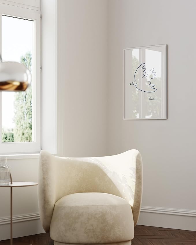 HAUS AND HUES 20x30 White Picture Frame - White 20x30 Frame Aluminum, Vertical & Horizontal Hanging, Shatterproof Plexiglass - Ideal for Home, Room, Office Decor (20x30 in, White)-Ruum Studio Home