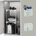 Neudeoc Locker Organizer and Accessories Kit, Includes Mesh Locker Shelf and Magnetic Pen Holder, Suitable for School, Work, Kitchen and Bathroomn (Pack of 4, White)-Ruum Studio Home