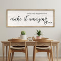 Today Only Happens Once Make It Amazing Wall Art Decor 32x12 Inch Large Inspirational Quote Sign Rustic Living Room Vintage Wood Frame Office Motivational Home Wall Hanging (Wood)-Ruum Studio Home