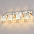 Modern Vanity Light 4-Lights Brushed Nickel Vanity Light Crystal Bathroom Wall Light Bathroom Light Fixtures-Ruum Studio Home
