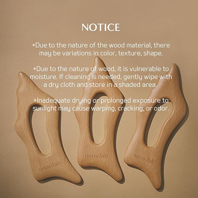 Body Sculptor - Beech Wood Massage Tool, Portable & Lightweight Scraping Tools, Wood Gua Sha, Relieve Tensed Muscle, Lymphatic Massage to Help Face & Body Circulation-Ruum Studio Home