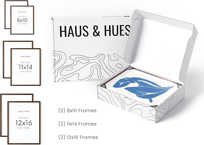 HAUS AND HUES Two 8x10, Two 11x14, Two 12x16 - Framed Walnut-Ruum Studio Home
