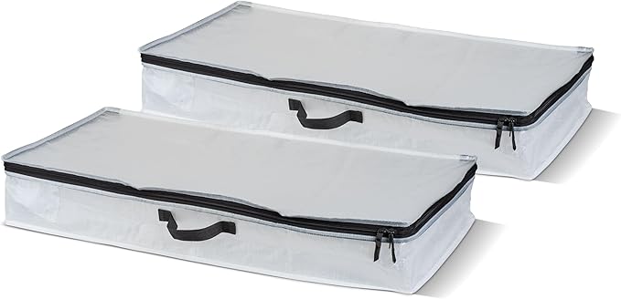 CleverMade Under Bed Storage Bag - Collapsible Storage for Shoes and Clothes Easy Use - Heavy Duty Utility Bag Home-Ruum Studio Home