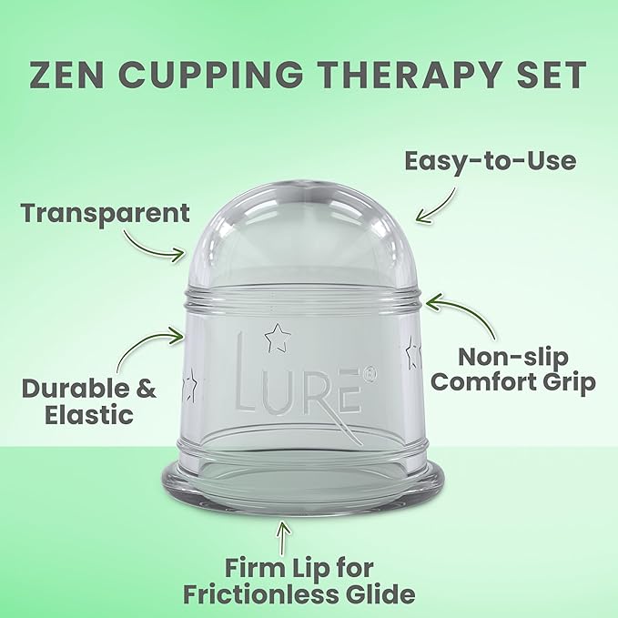 Silicone Cupping Therapy Set 6 Professional Massage Cupping Cups for Cupping Therapy Cup Kit for Massage, Myofascial Release, Cellulite Reduction-Ruum Studio Home