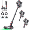 Cordless Vacuum Cleaner, 550W 45KPA Dual Motor Stick Vacuum for Home with 60mins Runtime, 6 LED Green Headlights, Self-Standing Design, V-Shaped Floor Brush for Carpet Tile Pet Hair Hardwood Floors-Ruum Studio Home
