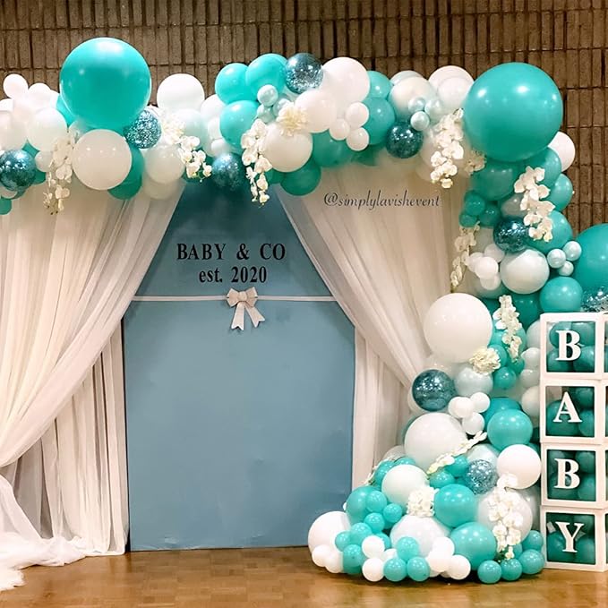 130pcs Teal Balloons Different Sizes 18" 12" 10" 5" Turquoise Blue Balloons for Boys Girls Baby Shower Wedding Anniversary Graduation Engagements Birthday Party Decorations-Ruum Studio Home