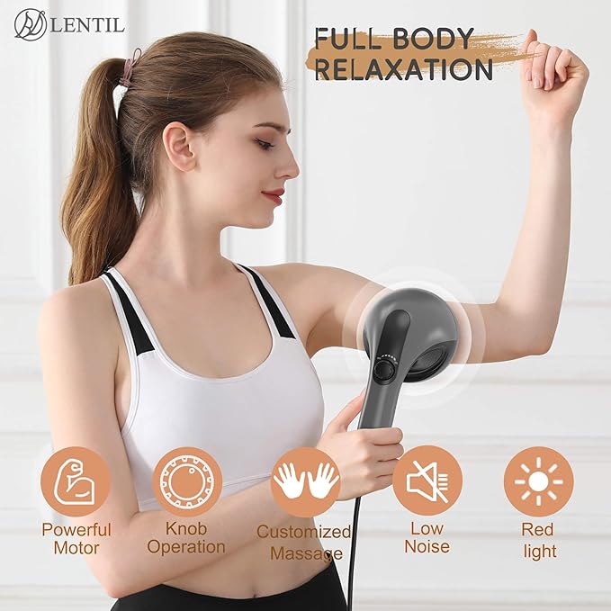 Handheld Cellulite Massager, Lymphatic Drainage Massager, Body Sculpting Machine with Lipo Roller for Stomach Belly Butt Arm Leg Fat, Wide Area Electric massagers vibrating Used at home Black-Ruum Studio Home