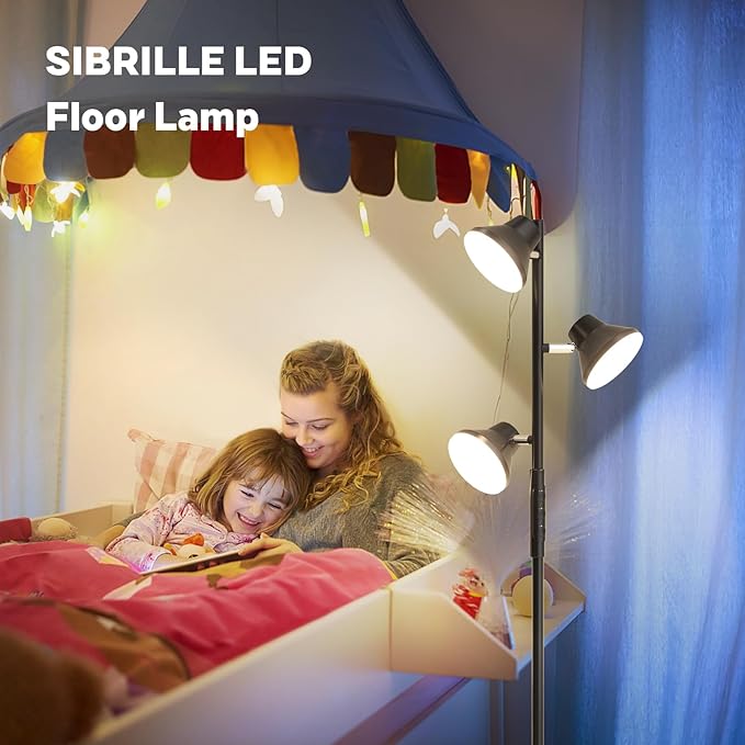 LED Floor Lamp, 36W Modern Floor Lamp with Remote & Touch Control, 4 Color Temperatures, Standing Lamp with 3 Rotatable Lights, Floor Lamps for Living Room, Bedroom, Office-Ruum Studio Home