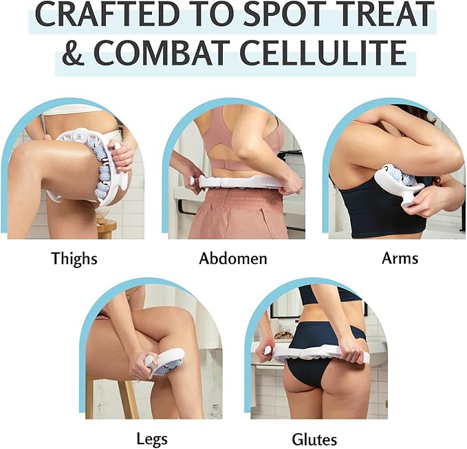 M3 Naturals Anti Cellulite Roller & Lymphatic Drainage Massager | Fascia Blaster for Contoured & Smoother Skin | Tool for Sore Arms, Legs, Stomach & Buttocks-Ruum Studio Home