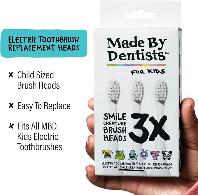 Kids Electric Toothbrush - Rechargeable Vibrating Toothbrush with Timer, Includes 6 Replacement Heads, Gently Cleans Little Teeth, for Girls and Boys, Kids & Toddlers Age 2+, Shark-Ruum Studio Home