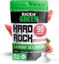Rockin' Green Hard Rock Laundry Detergent for Hard Water (90 Loads), Plant based, Natural Laundry Detergent Powder, Biodegradable Odor Fighter, Safe for Sensitive Skin, 45 oz (Smashing Watermelons)-Ruum Studio Home