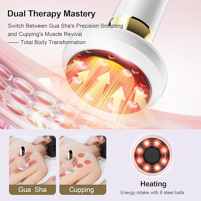 Electric Handheld Cellulite Massager with 12 Suction Modes, Cellulite Remover Tool for Legs, Belly, Thighs, Arms, Butt- Birthday, Christmas, Mothers Day, Valentines Day Gifts for Her Women (White)-Ruum Studio Home