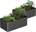 6x3x2 ft Raised Garden Bed, Large Metal Planter Raised Beds, Planters for Outdoor Plants for Vegetables, Flowers, Herbs, Fruits, and Succulents.(2 Pcs)-Ruum Studio Home