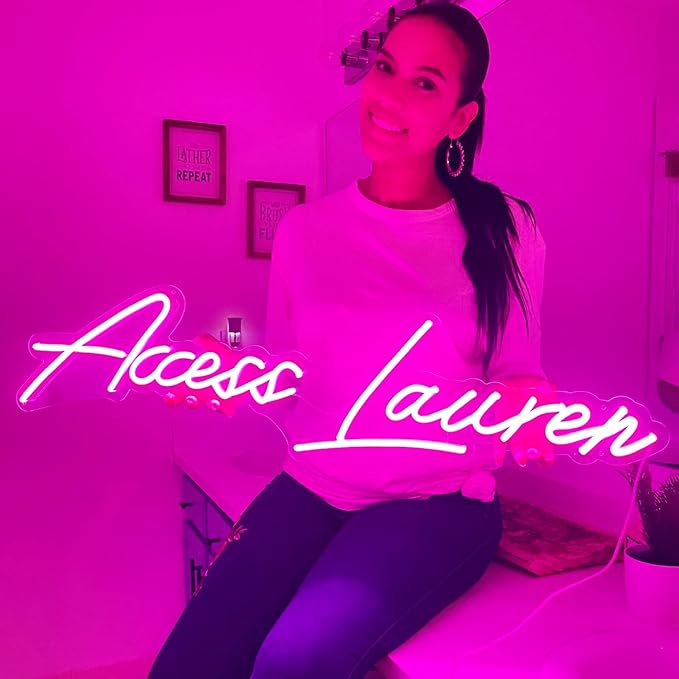 Custom Neon Sign, Custom LED Neon Sign Customizable for Business Salon Beauty Nail Studios Light Up Name Sign, Personalized Neon Light Suitable for Bar Bakeries Coffee Shop Decorations-Ruum Studio Home