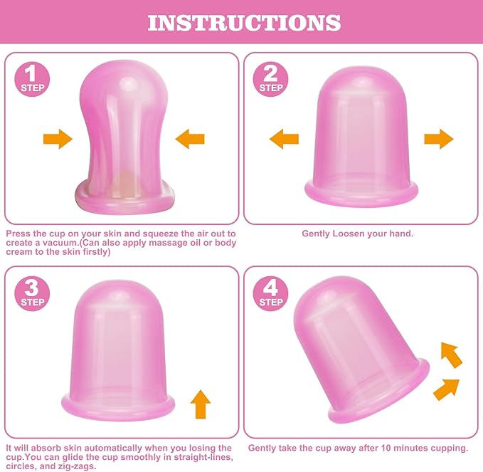 Silicone Cupping Therapy Set - Cupping Kit for Massage Therapy - Cellulite Remover Cupping Set - Anti Cellulite Cup Massager, Vacuum Suction Massage Cups for Cellulite Reduction-Ruum Studio Home
