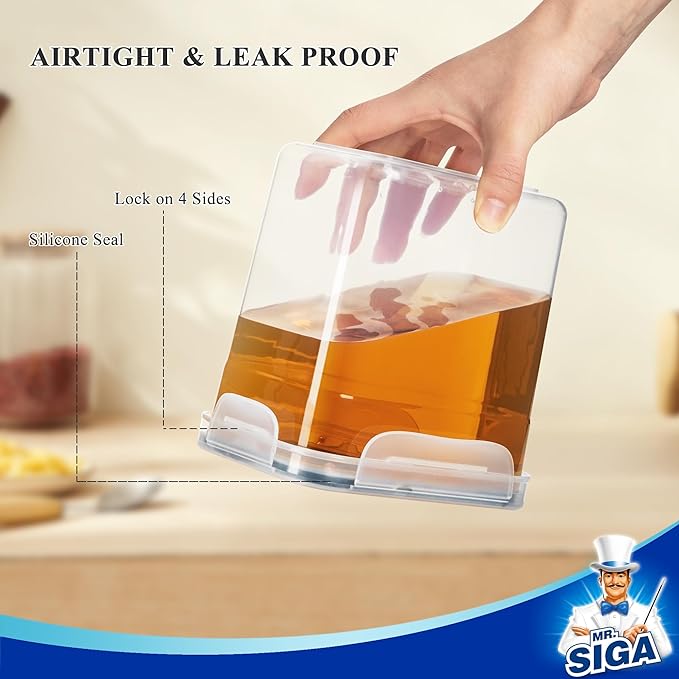 MR.SIGA 12 Pack Airtight Food Storage Container Set, BPA Free Kitchen Pantry Organization, Kitchen Canisters for Cereal, Spaghetti, includes 16 Reusable Sticker Labels-Ruum Studio Home