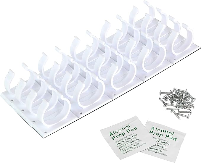 Simple Houseware Spice Gripper Clips Strips Cabinet Holder - 4 Strips, Holds 20 Jars, White-Ruum Studio Home
