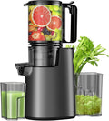 Cold Press Juicer, Juicer Machines with 5.4" Wide Feed Chute for Juice Extractor, Professional Slow Masticating Juicer for Whole Vegetables & Fruits with High Juice Yield, Easy to Clean (Black)-Ruum Studio Home
