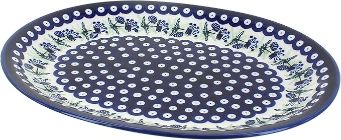 Blue Rose Polish Pottery Sweet Annie Large Serving Platter-Ruum Studio Home