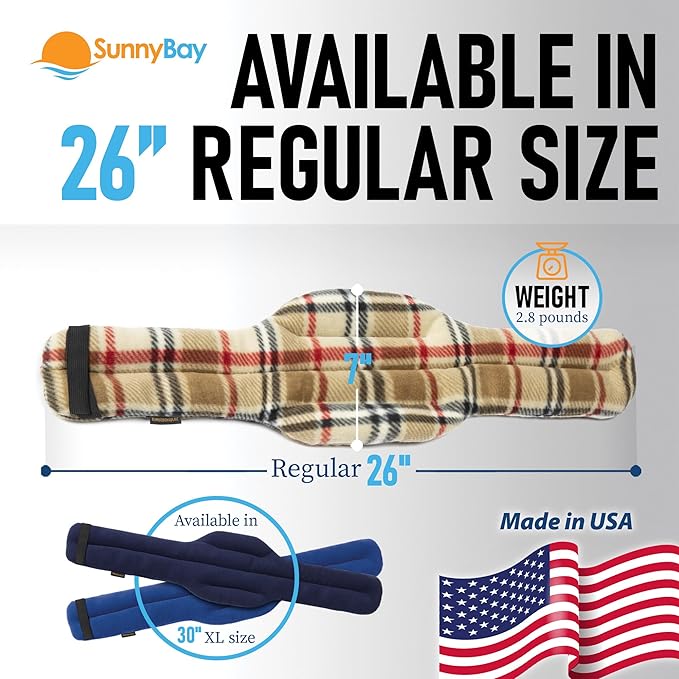 SunnyBay Microwave Heating Pad, Microwavable Heated Neck and Shoulder Wrap, Moist and Weighted Hands-Free Beanbag Pack with Wide Neck Coverage, 2.5 lbs, 26 Inches Long-Length, Made in USA, London-Ruum Studio Home