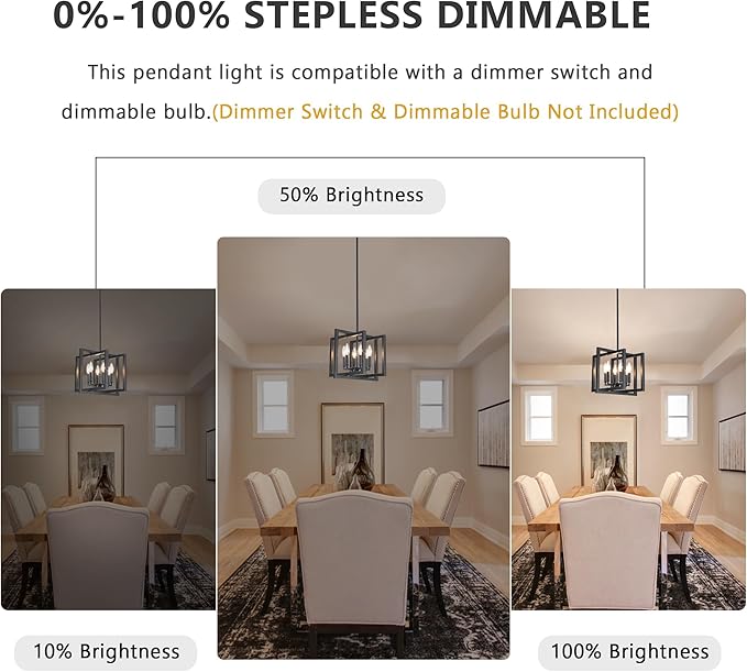ANKYLHUA Black Chandelier,6-Lights Ceiling Light Fixture E12,Adjustable Hight Pendant Lights Kitchen Island,Chandeliers for Dining Room Bedroom,Entryway,Foyer-Ruum Studio Home