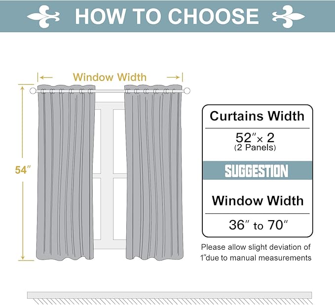 ChrisDowa Grommet Blackout Curtains for Bedroom and Living Room - 2 Panels Set Thermal Insulated Room Darkening Curtains (Forest Green, 52W x 54L)-Ruum Studio Home