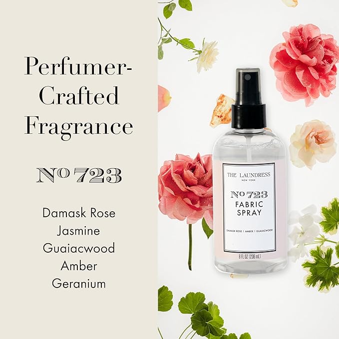 The Laundress No. 723 Fabric Spray, Wrinkle Release, Upholstery & Linen Spray, Fabric Refresher, Rose Inspired Scent, 8 Fl Oz-Ruum Studio Home
