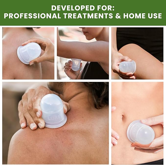 Silicone Cupping Therapy Set 6 Professional Massage Cupping Cups for Cupping Therapy Cup Kit for Massage, Myofascial Release, Cellulite Reduction-Ruum Studio Home