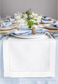 Solino Home Linen White Table Runner 72 Inches Long - 100% Pure Linen Hemstitch Table Runner 14 x 72 Inch for Dresser, Dining, Fall, Autumn, Halloween, Thanksgiving - Classic Hemstitch-Ruum Studio Home