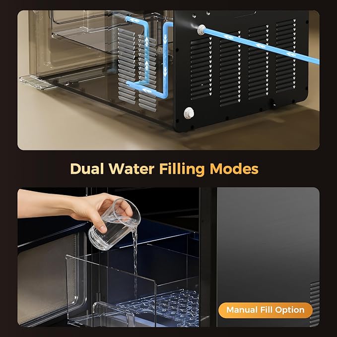 Whiskey Clear Ice-Ball Maker - 2" Slow-Melting Sphere Ice Maker, 4 pcs in 30 Mins 144 Pcs/Day, Round Cube Machine with Automatic Freeze Tech, Water Supply Self-Cleaning for Scotch, Bourbon-Ruum Studio Home