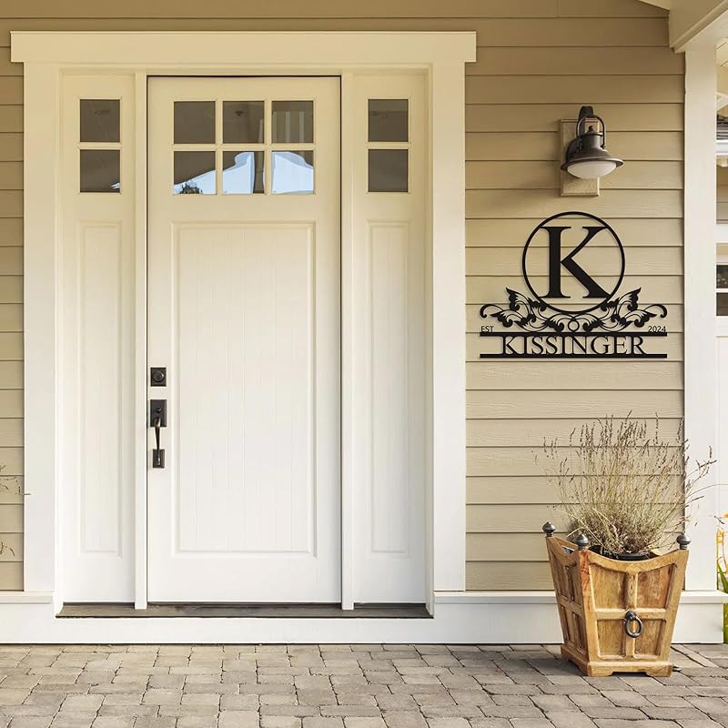 Personalized Metal Signs | Metal Name Sign | Split Letter Monogram | Home Decor Sign | Metal Wall Art | Last Name Sign | Outdoor Decor Sign | Personalized Wedding Gift | Housewarming Gift-Ruum Studio Home