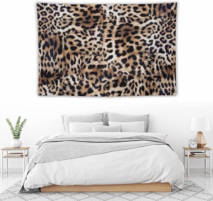 HZOHNAGO Leopard Print Tapestry Nature Wildlife Vintage Cheetah Fur Spot Animal Skin Wild Animals Spots Printed Wall Tapestry Painting Wall Hanging for Bedroom Living Room Dorm 60" W x 40" H-Ruum Studio Home