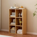 6-Cube Storage Shelf Bookcase - Wooden 3-Tier Floor Standing Open Bookshelf for Home and Office, Display Cabinet, Oak-Ruum Studio Home