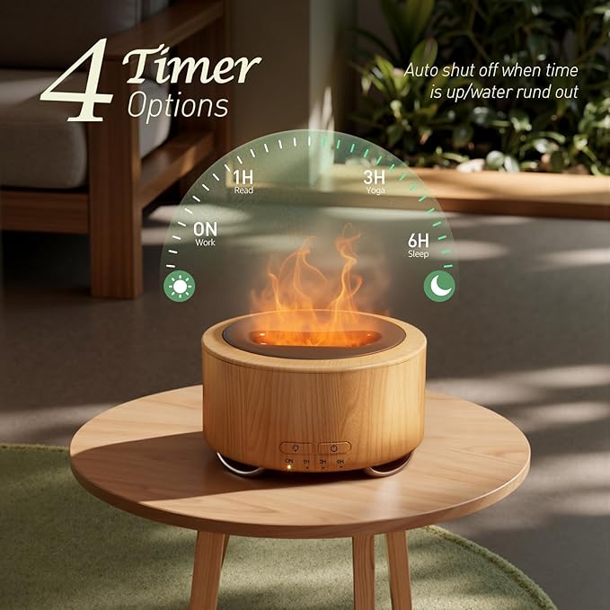 Essential Oil Diffuser for Home: 500ML Aroma Diffuser for Hotel Office Yoga Room - Humidifier with 9 Colors LED Night Light for Kids/Women Home Relaxation, Bright Yellow-Ruum Studio Home