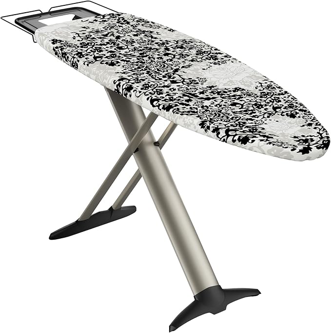 Bartnelli Pro Luxury Ironing Board - Extra Wide 62x19” Steam Iron Rest, Adjustable Height, T-Leg Foldable, European Made-Ruum Studio Home
