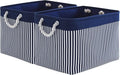 TcaFmac Organization and Storage Basket for Shelves - Large 2 Pack 16x12x12 inch Fabric Storage Cubes, Collapsible Storage Bins for Gift Closet Cloth Toy Books Kids (Navy Patchwork)-Ruum Studio Home