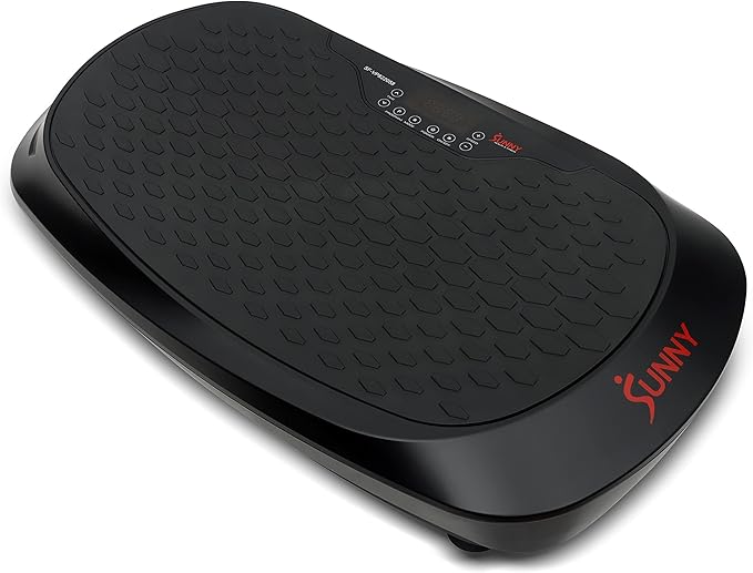 Sunny Health & Fitness Vibration Plate Exercise Machine, Full Body Vibrate Platform for Lymphatic Drainage with Multiple Speeds and Modes, Vibrating Plate Machine for Tension Relief & Weight Loss-Ruum Studio Home