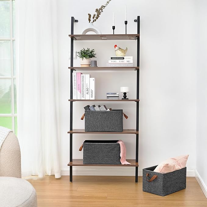 GRANNY SAYS Storage Baskets for Shelves, Closet Organizer Bins, Clothes Storage Bins with Metal Frame, Large Baskets for Organizing and Storage, Collapsible, Dark Gray, 2-Pack-Ruum Studio Home