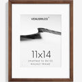 11x14 Picture Frame Natural Solid Walnut Photo Frames with 8x10 Removable Mat Wall Hanging Large Handcrafted Frame with HD Plexiglass Wall and Tabletop Display Large Poster Frame-Ruum Studio Home