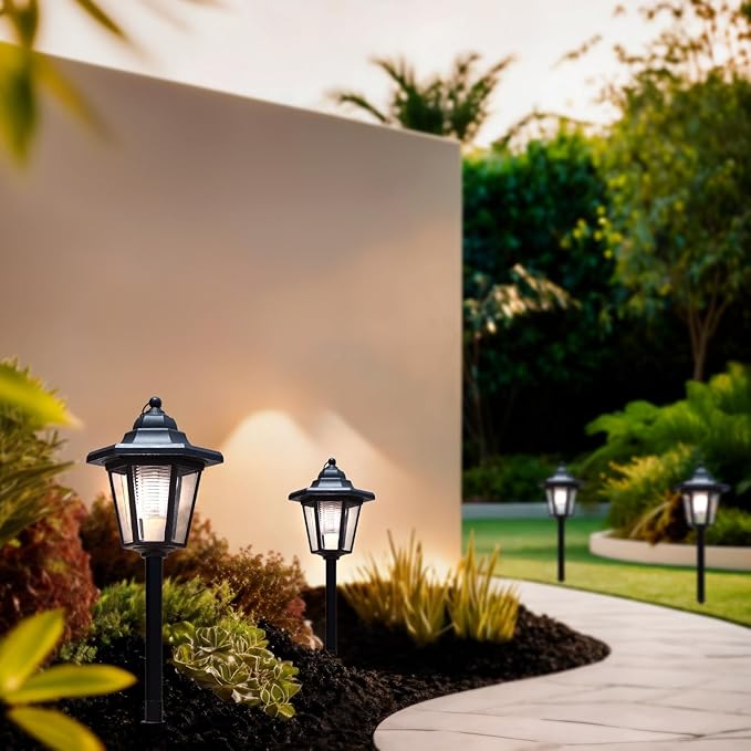 Solar Pathway Lights, 2 Pack, Waterproof LED for Outdoor Walkway, Yard, Garden, Landscape – Great Gardening Gift for Mom, Grandma, Women(Corridor Pathway Lights)-Ruum Studio Home